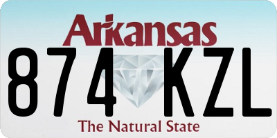 AR license plate 874KZL