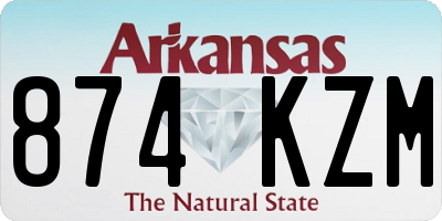 AR license plate 874KZM