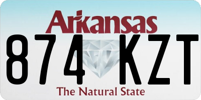 AR license plate 874KZT