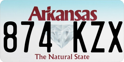 AR license plate 874KZX