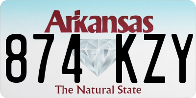 AR license plate 874KZY