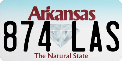 AR license plate 874LAS