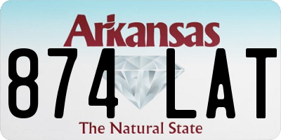 AR license plate 874LAT