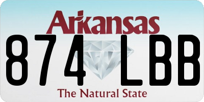 AR license plate 874LBB