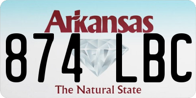 AR license plate 874LBC