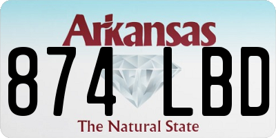 AR license plate 874LBD
