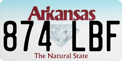 AR license plate 874LBF