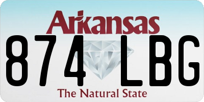 AR license plate 874LBG
