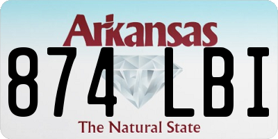 AR license plate 874LBI