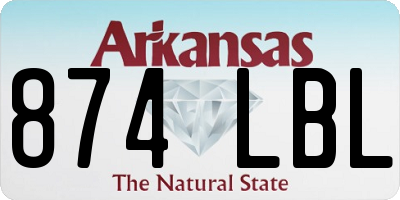 AR license plate 874LBL