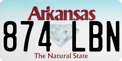 AR license plate 874LBN
