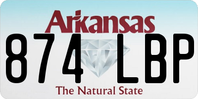 AR license plate 874LBP