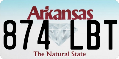 AR license plate 874LBT