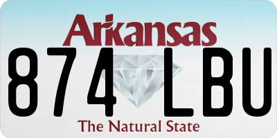 AR license plate 874LBU