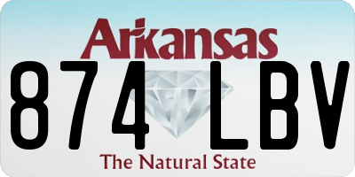 AR license plate 874LBV