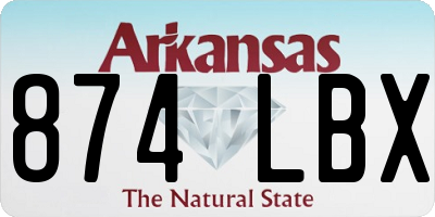 AR license plate 874LBX