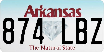 AR license plate 874LBZ