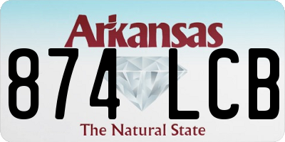 AR license plate 874LCB
