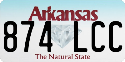 AR license plate 874LCC