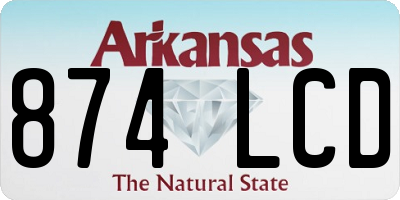 AR license plate 874LCD