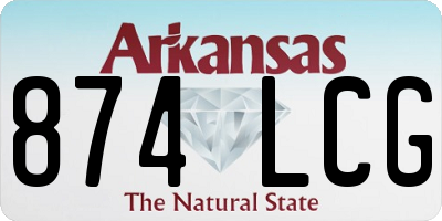 AR license plate 874LCG
