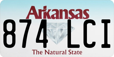 AR license plate 874LCI