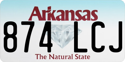 AR license plate 874LCJ