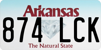 AR license plate 874LCK