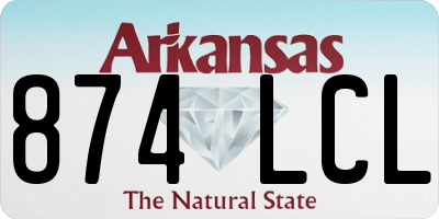 AR license plate 874LCL