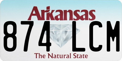 AR license plate 874LCM