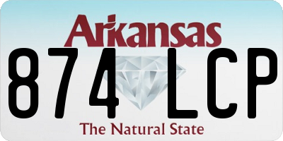 AR license plate 874LCP