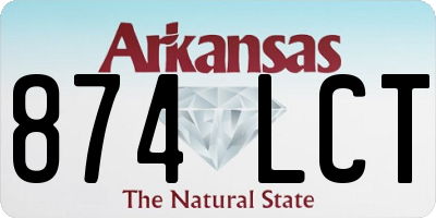 AR license plate 874LCT