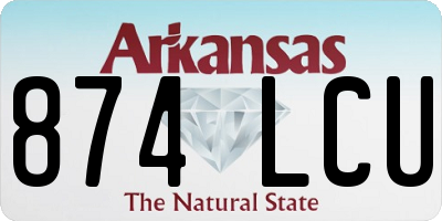 AR license plate 874LCU