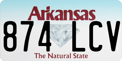 AR license plate 874LCV