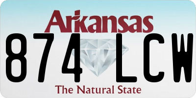 AR license plate 874LCW