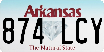 AR license plate 874LCY