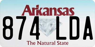 AR license plate 874LDA