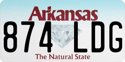 AR license plate 874LDG