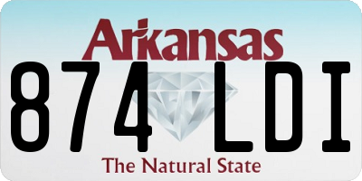 AR license plate 874LDI