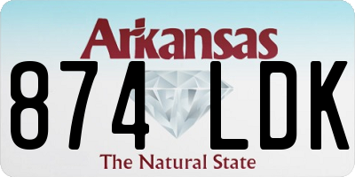 AR license plate 874LDK
