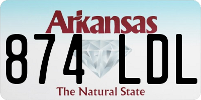 AR license plate 874LDL