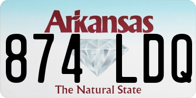 AR license plate 874LDQ