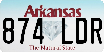AR license plate 874LDR