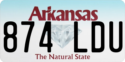 AR license plate 874LDU