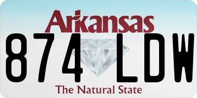 AR license plate 874LDW