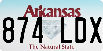 AR license plate 874LDX