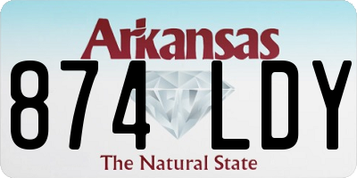 AR license plate 874LDY