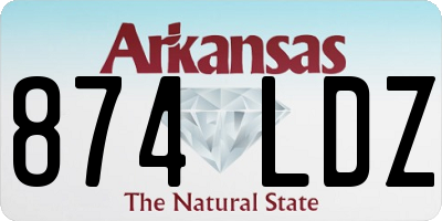 AR license plate 874LDZ