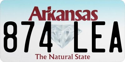 AR license plate 874LEA