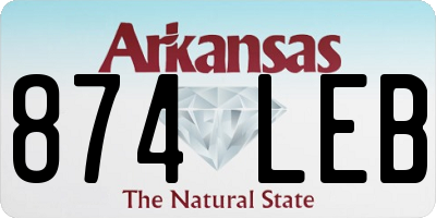 AR license plate 874LEB